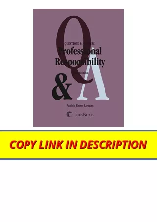 Kindle online PDF Questions and Answers Professional Responsibility full