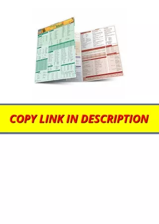 PDF read online Medical Math Laminated Reference Guide Quick Study Academic free