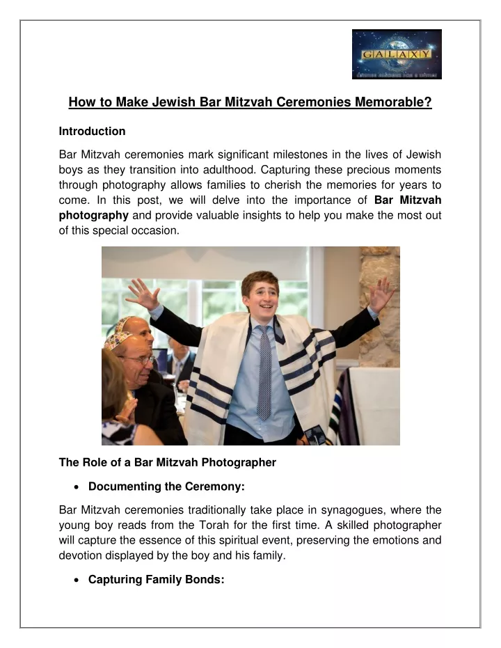 how to make jewish bar mitzvah ceremonies