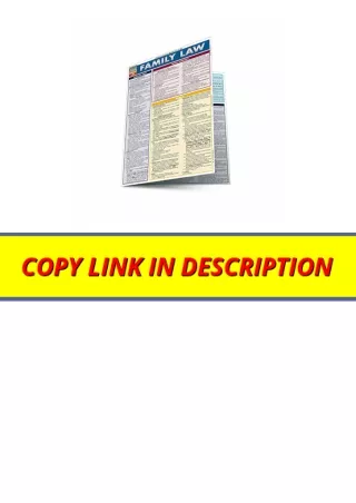 Ebook download Family Law Quick Study Law unlimited