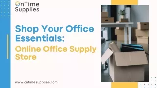 Shop Your Office Essentials: Online Office Supply Store