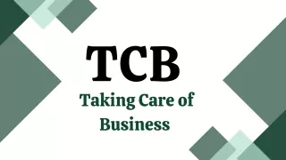 tcb taking care of business