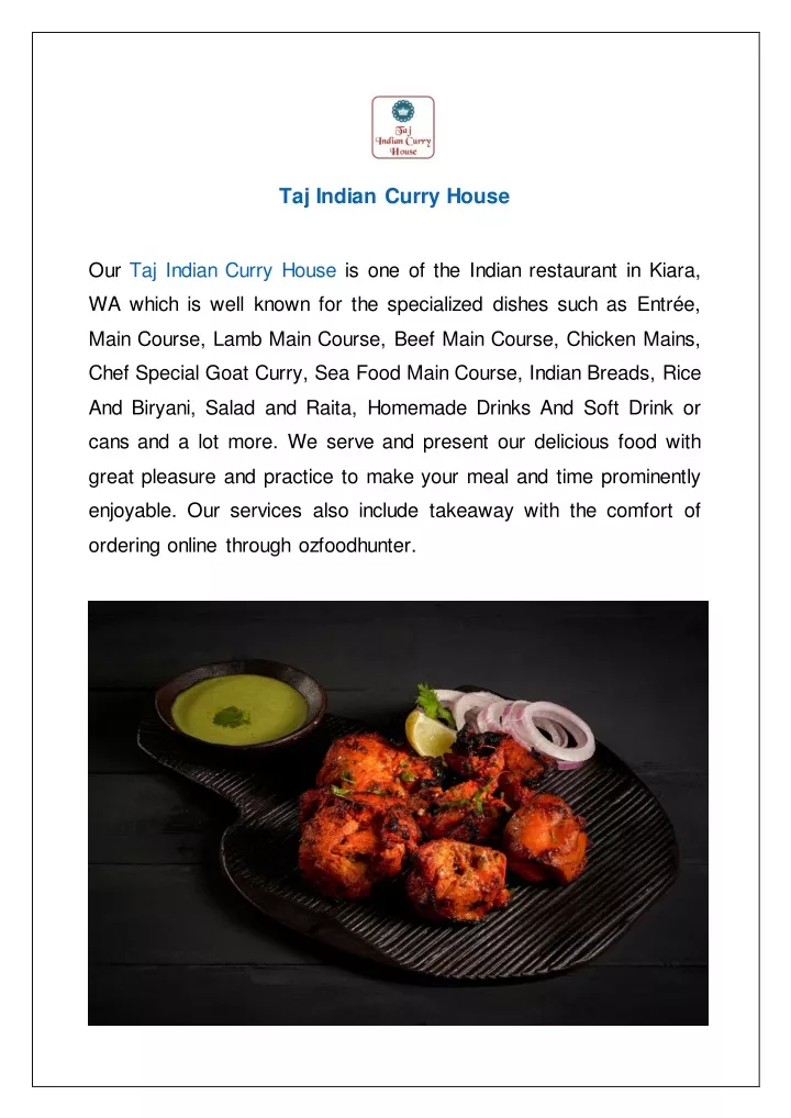 taj indian curry house
