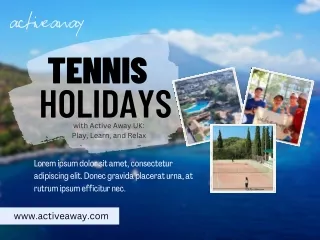 Tennis Holidays with Active Away UK: