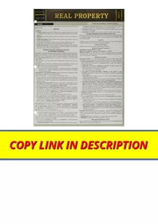 PDF read online Real Property A Quickstudy Laminated Law Reference and Bar Exam