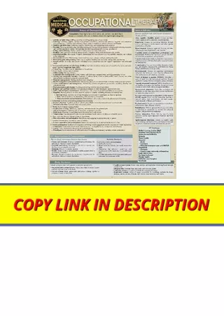 Kindle online PDF Occupational Therapy A Quickstudy Laminated Reference Guide fr