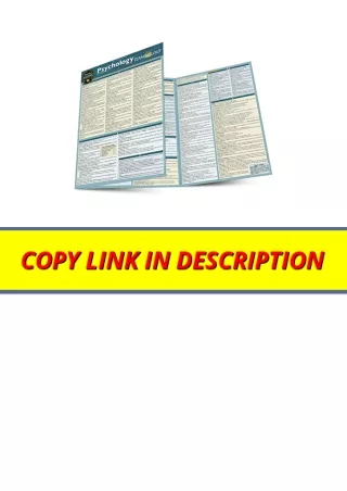 Download PDF Psychology Terminology a QuickStudy Laminated Reference Guide Quick