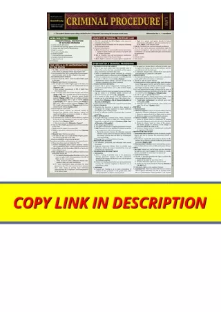 PDF read online Criminal Procedure A Quickstudy Laminated Reference Guide free a
