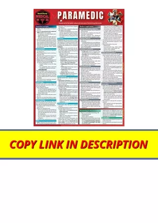 PDF read online Paramedic A Quickstudy Laminated Reference Guide full