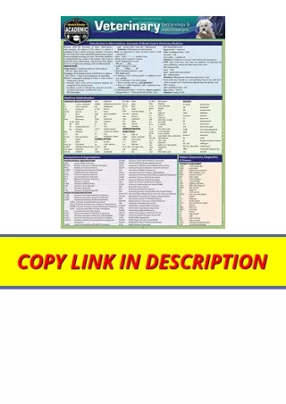 Download Veterinary Terminology and Abbreviations A Quickstudy Laminated Referen