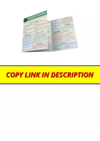 Download DSM 5 TR Overview a QuickStudy Laminated Reference Guide full