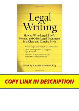 Ebook download Legal Writing How to Write Legal Briefs Memos and Other Legal Doc