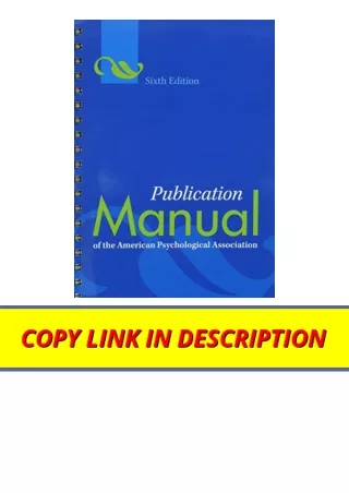 Download PDF Publication Manual of the American Psychological Association free a