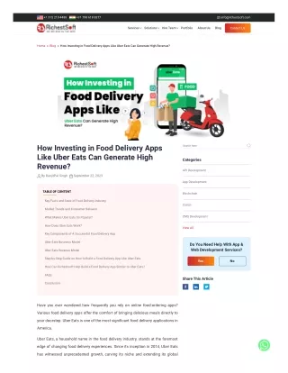 Maximizing Returns: Strategies for Food Delivery App Investments