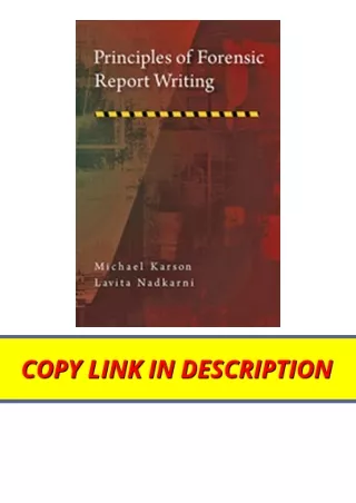 Ebook download Principles of Forensic Report Writing Forensic Practice in Psycho