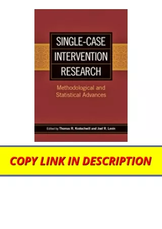 Download Single Case Intervention Research Methodological and Statistical Advanc