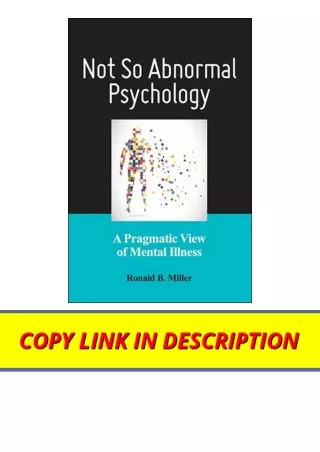Ebook download Not So Abnormal Psychology A Pragmatic View of Mental Illness for