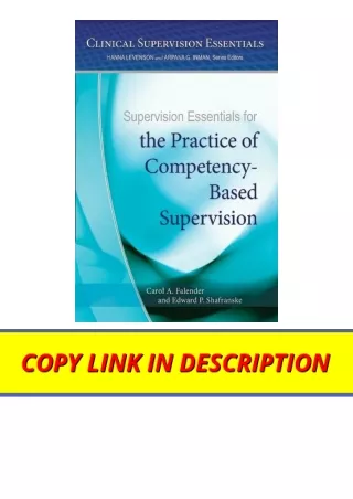 PDF read online Supervision Essentials for the Practice of Competency Based Supe