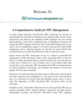 PPC Management Service