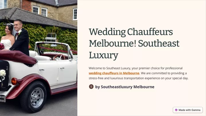 wedding chauffeurs melbourne southeast luxury