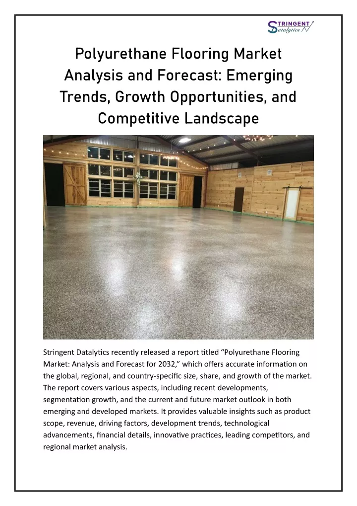 polyurethane flooring market analysis