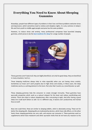 everything you need to know about sleeping gummies