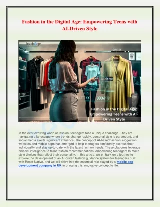 fashion in the digital age empowering teens with