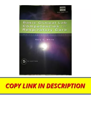 PDF read online Basic Clinical Lab Competencies for Respiratory Care An Integrat