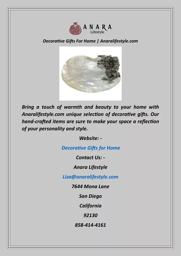 decorative gifts for home anaralifestyle com