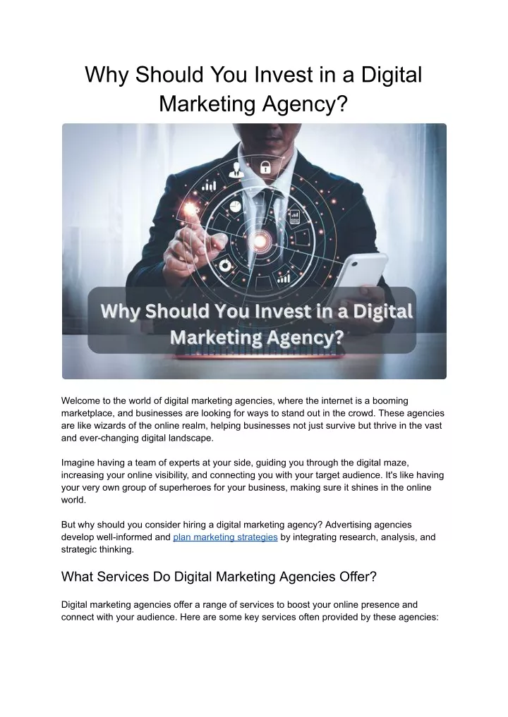 why should you invest in a digital marketing