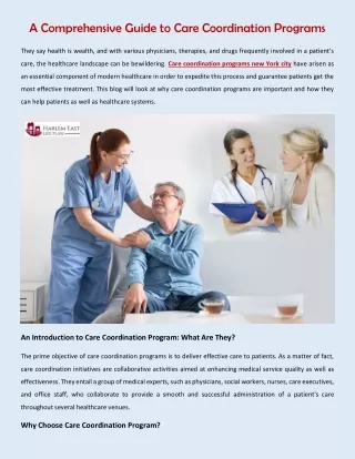a comprehensive guide to care coordination