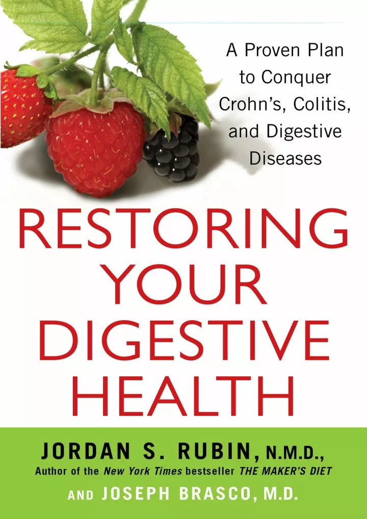 restoring your digestive health a proven plan