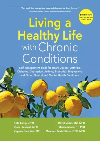 PDF Read Online Living a Healthy Life with Chronic Conditions: Self-Management S