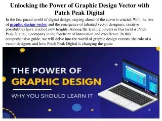 Unlocking the Power of Graphic Design Vector with Patch Peak Digital