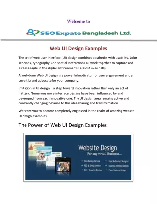 Web UI Design Examples