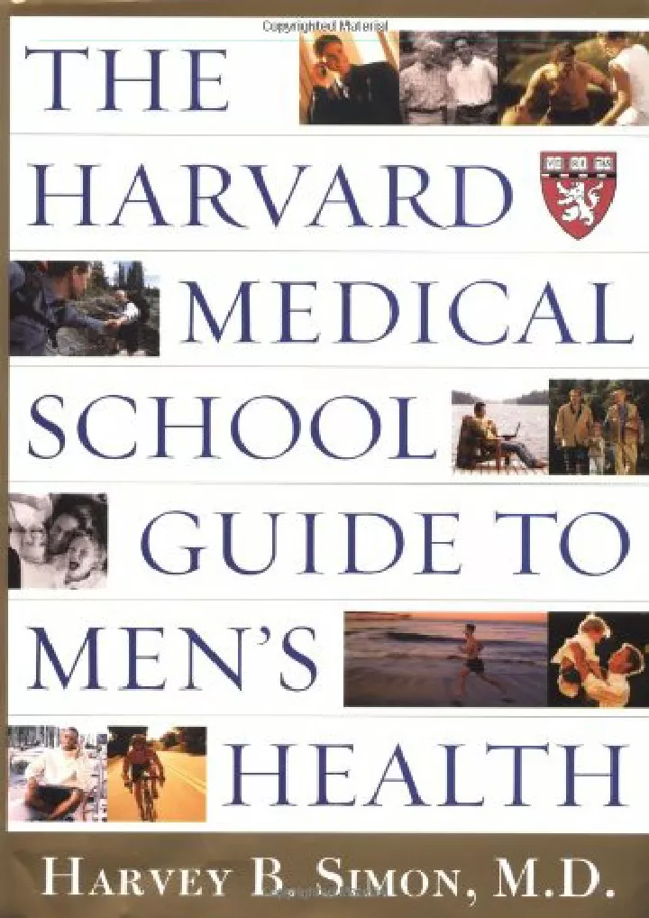 the harvard medical school guide to men s health