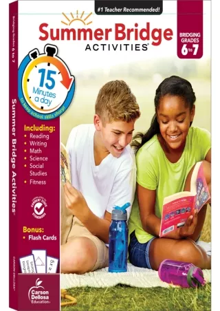 [PDF] DOWNLOAD EBOOK Summer Bridge Activities 6th to 7th Grade Workbooks, Math,