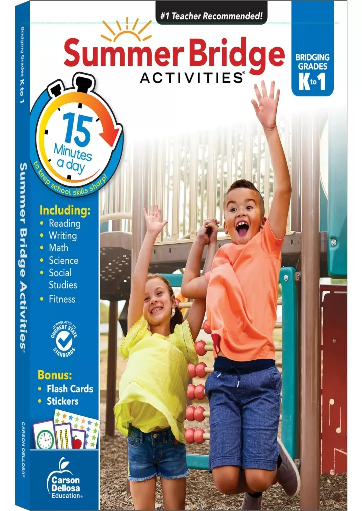 PPT - [PDF] DOWNLOAD FREE Summer Bridge Activities Kindergarten to 1st ...