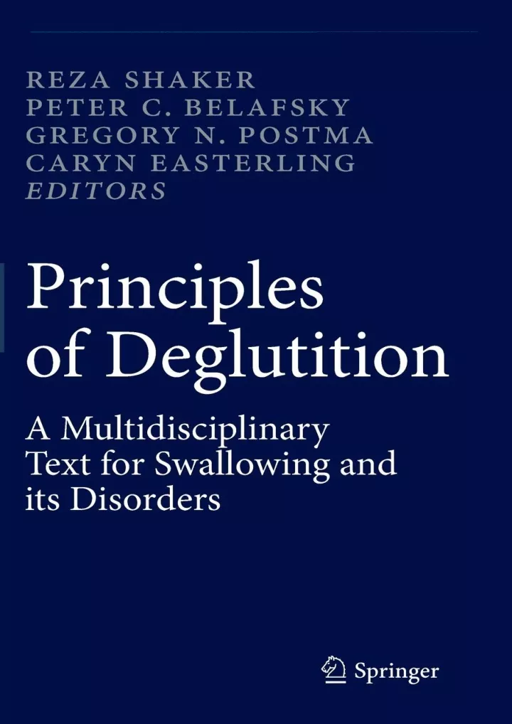 principles of deglutition a multidisciplinary