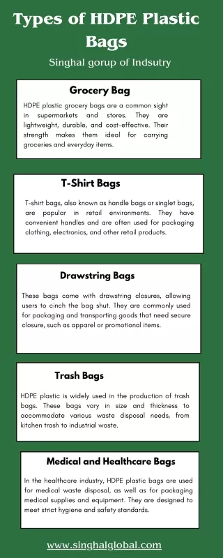 Types of HDPE Plastic Bags
