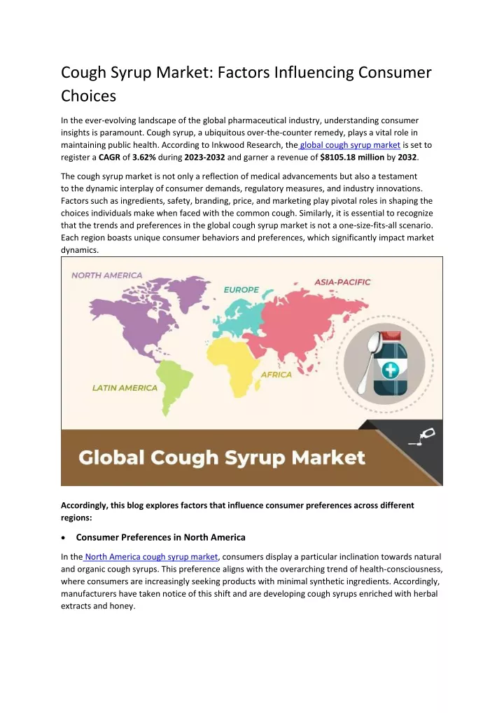 cough syrup market factors influencing consumer