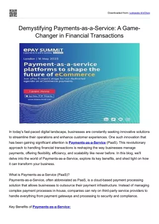 Payments-as-a-Service