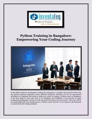 Python Training in Bangalore Empowering Your Coding Journey