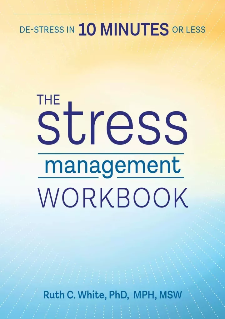 the stress management workbook de stress