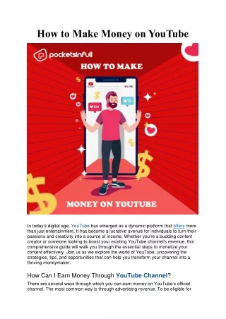 how to make money on youtube