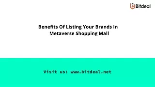 Benefits Of Listing Your Brands In Metaverse Shopping Mall - Metaverse Shopping Mall Development