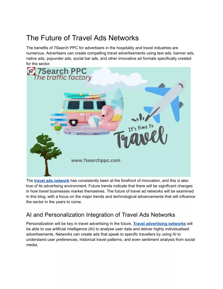 the future of travel ads networks
