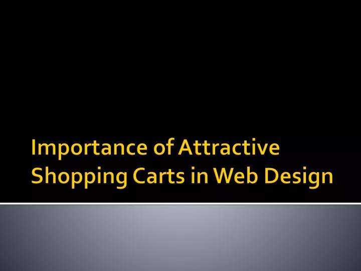 importance of attractive shopping carts in web design