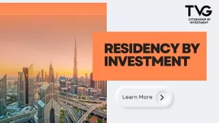 RESIDENCY BY INVESTMENT