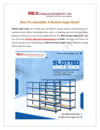 How To Assemble A Slotted Angle Rack